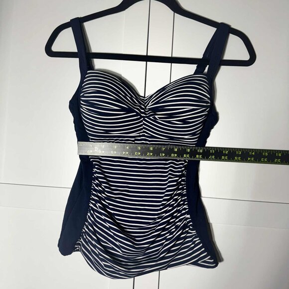 bond-eye Australia Women Swim top Stripe Blue Multi-fit Cup US 6 SMALL - Picture 6 of 7